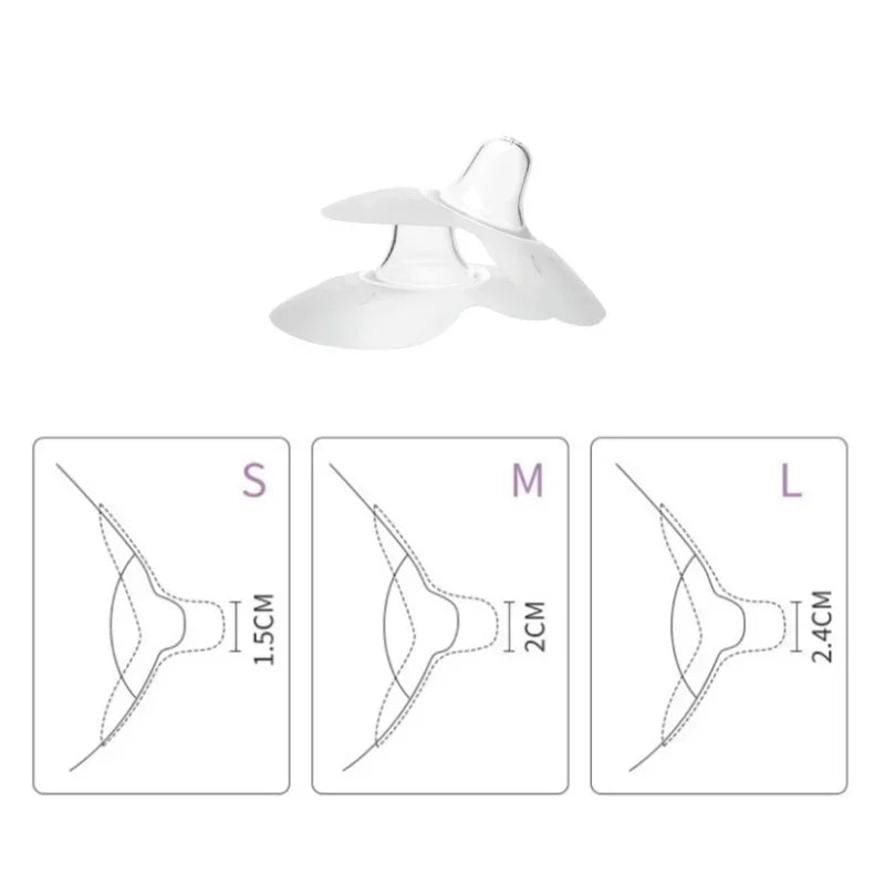 Ultra-Thin Silicone Nipple Shields for Breastfeeding 2Pc