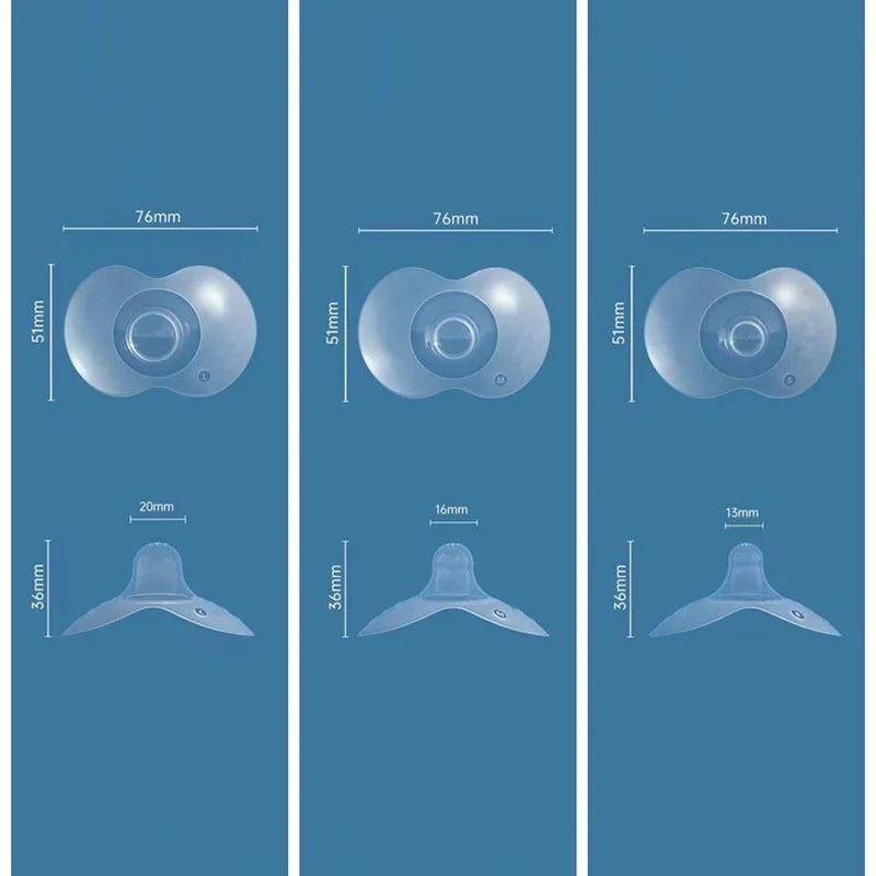 Ultra-Thin Silicone Nipple Shields for Breastfeeding 2Pc